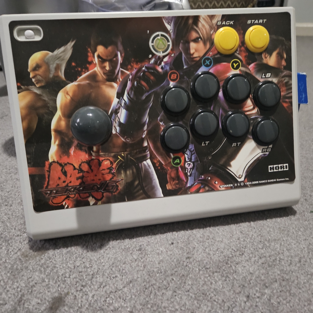 Tekken 6 Wireless XBOX 360 Arcade Fight Stick for Video Games - Gray